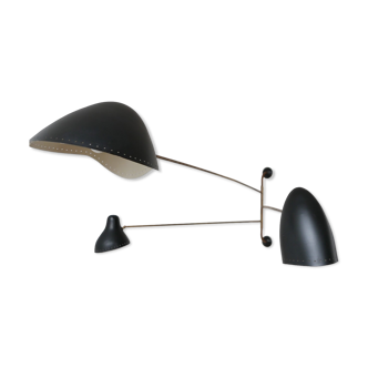 Swing arm mid-century wall lamp