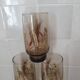 6 large smoked brown glasses