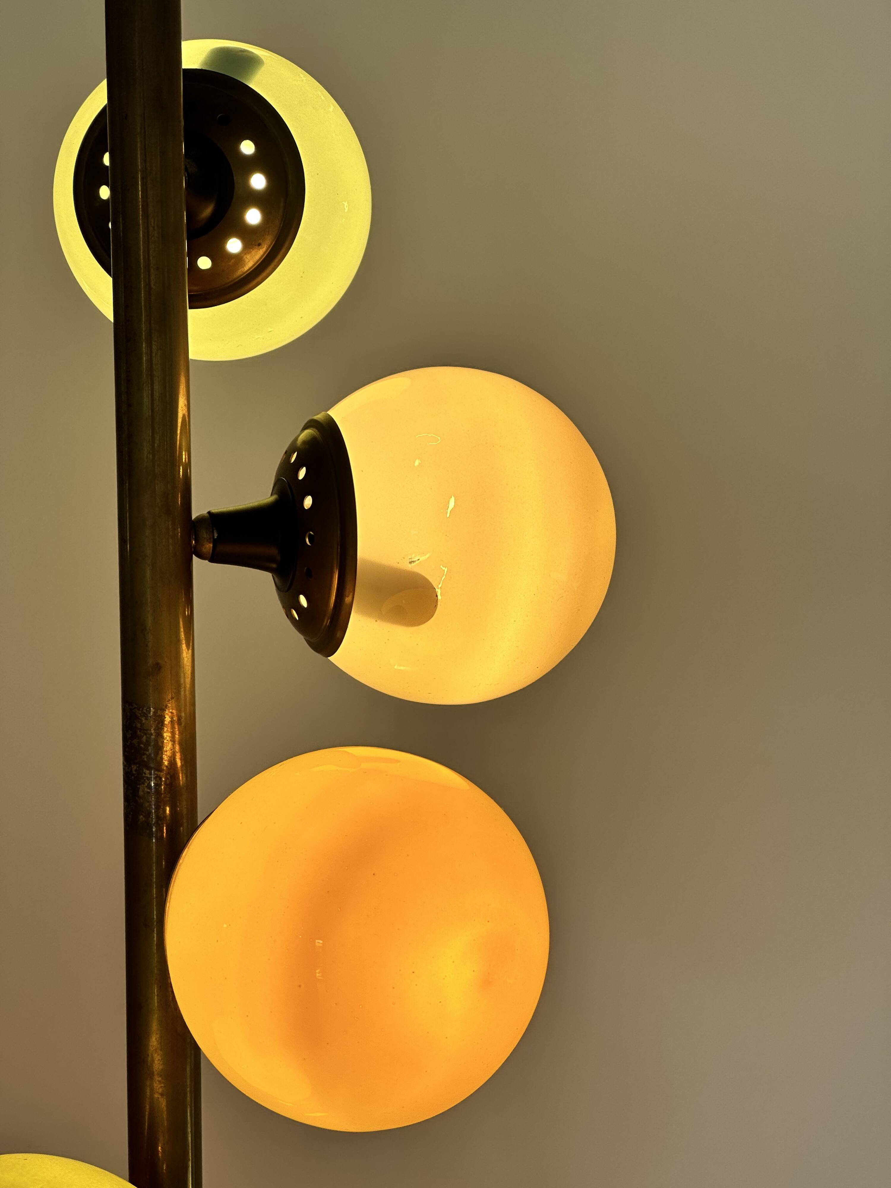 Designer floor lamp model 'galassia' stilnovo style, italy