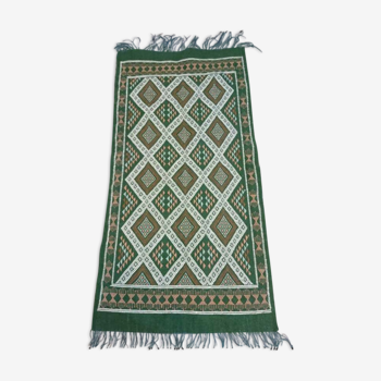 Tapis kilim vert 93x189cm