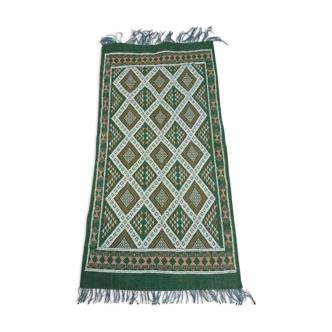 Green kilim rug 93x189cm