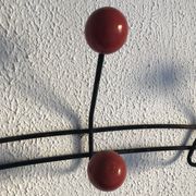 Porte-manteaux 6 patères boules vintage 1960 - 50 cm