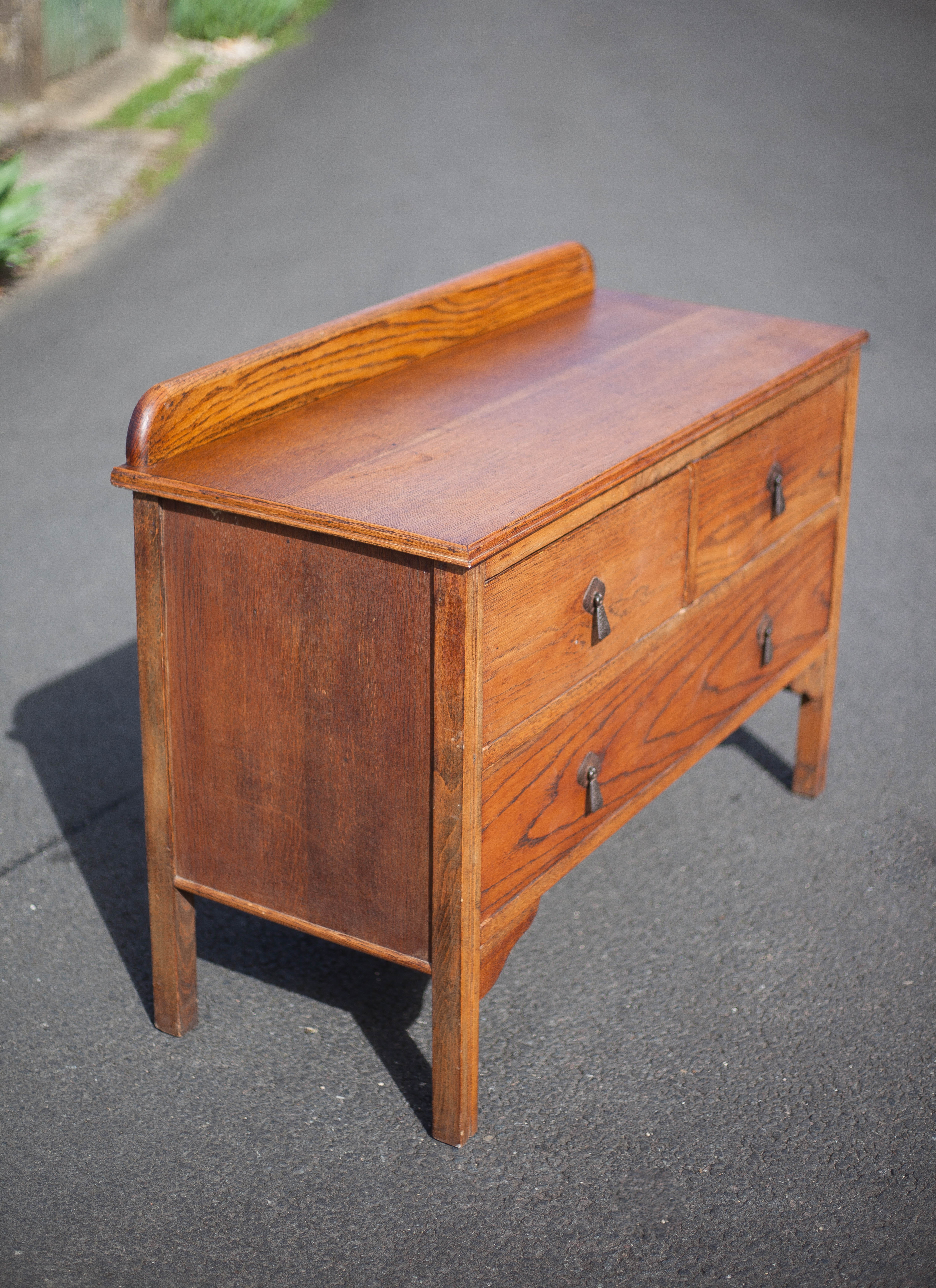 Wooden sideboard, small storage unit, vintage drawer cabinet
