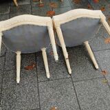 Beautiful set of six antique Louis XVI style chairs