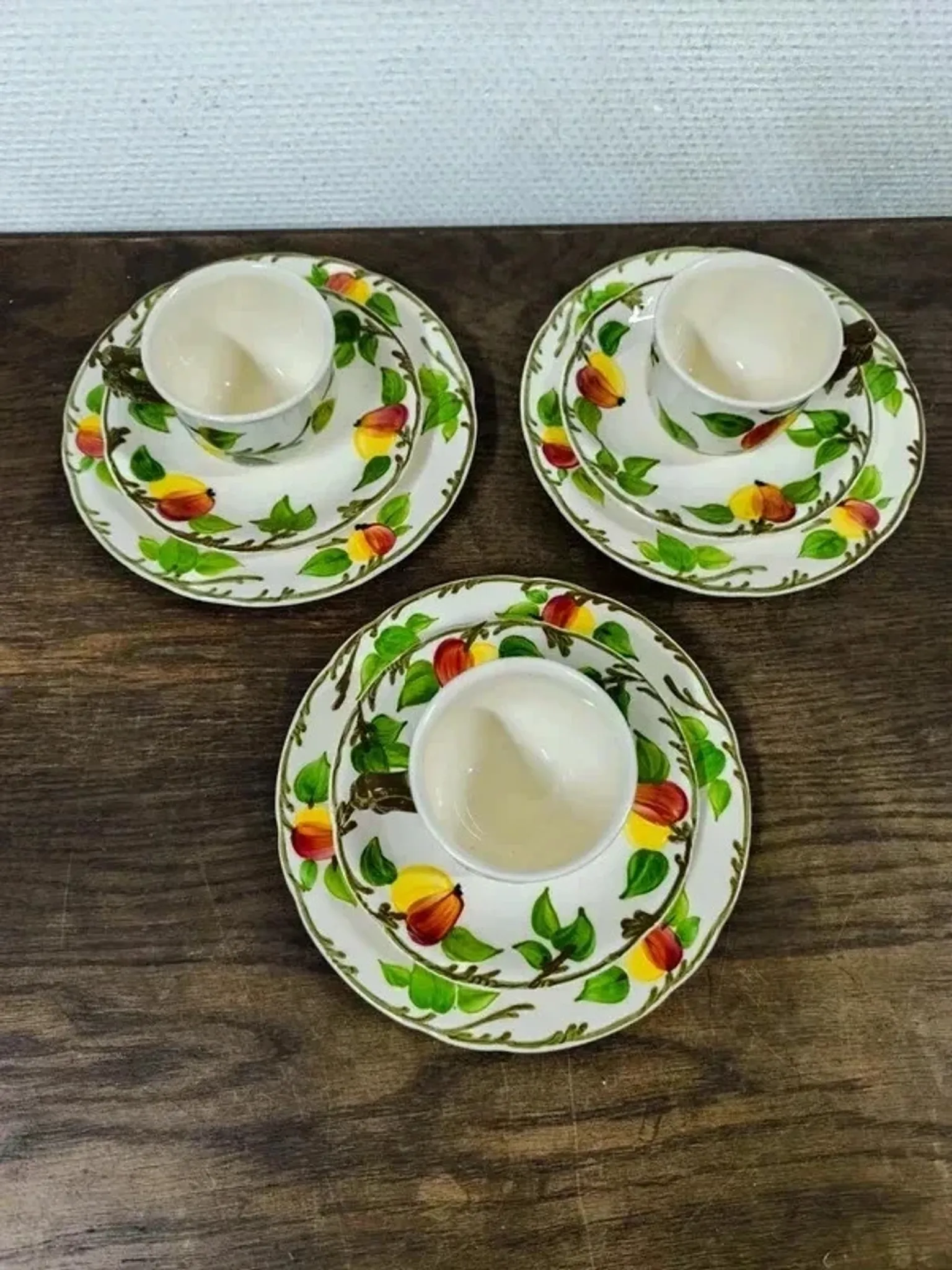 3 vintage breakfast cups Villeroy & Boch Ma Pomme