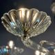 Venetian chandelier in transparent Murano glass circa 1950