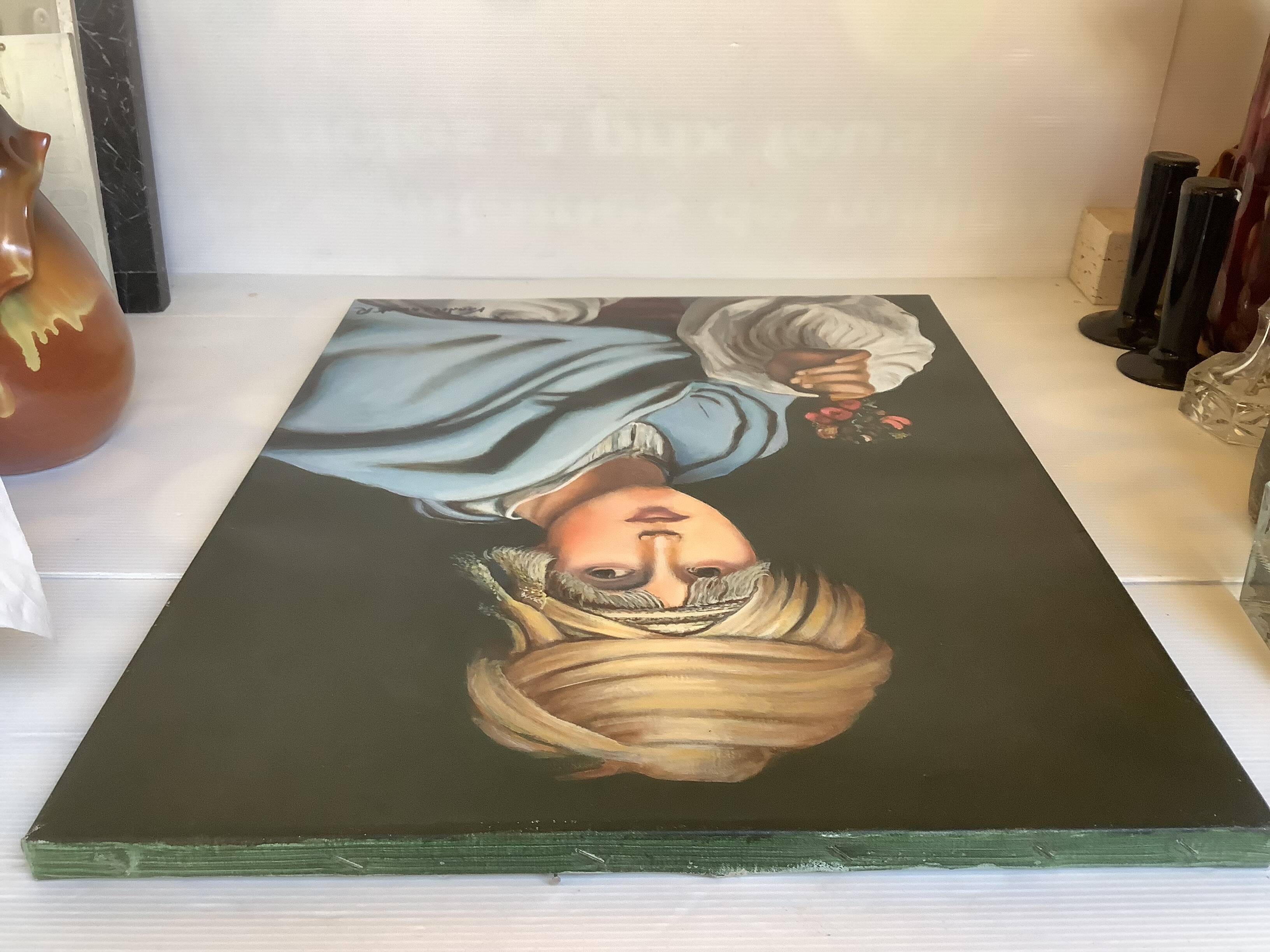 Orientalist portrait painting signed