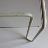 Table basse vintage à structure en métal courbé, 1960