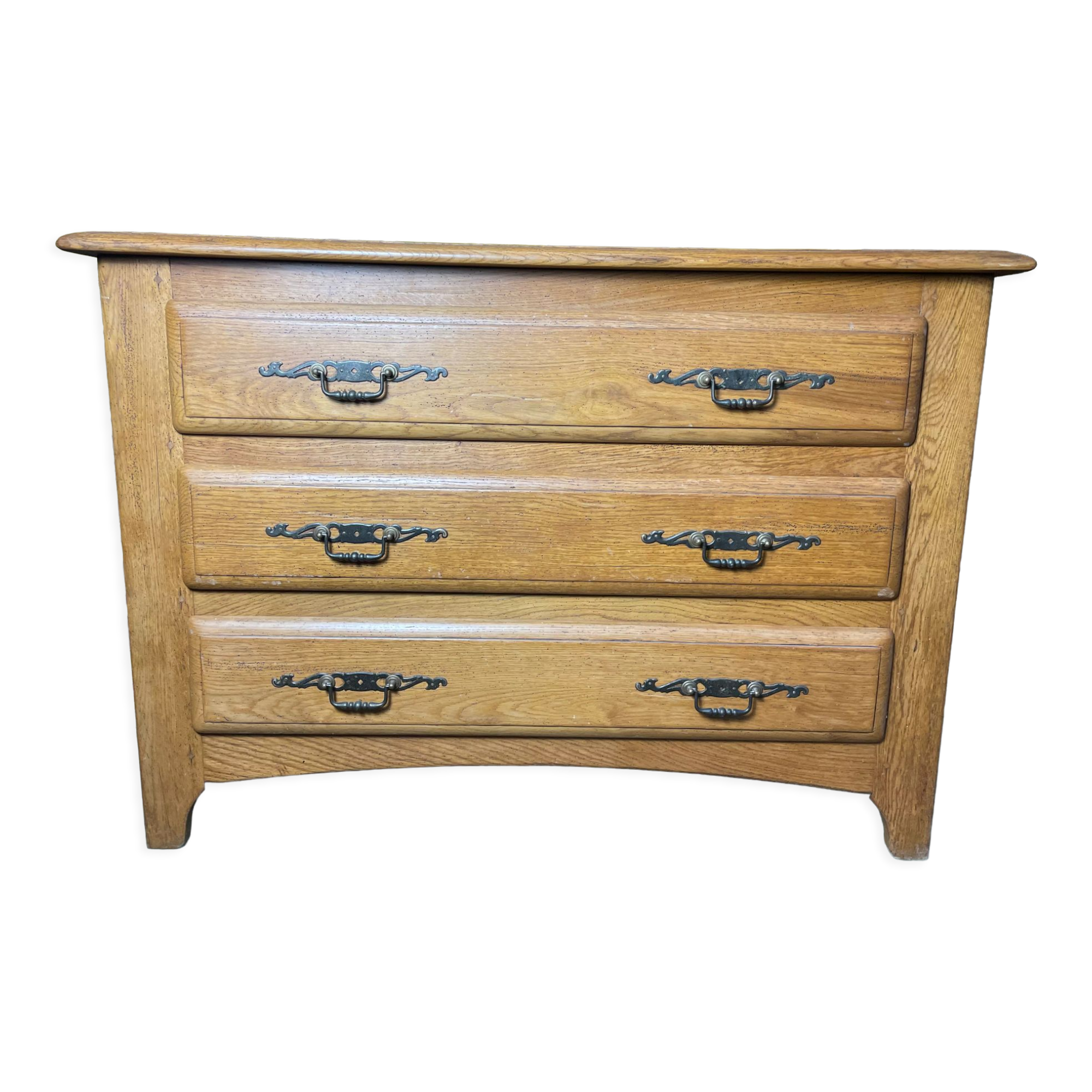 Rustic solid oak chest of drawers