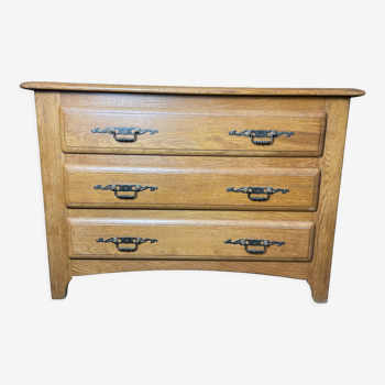 Rustic solid oak chest of drawers