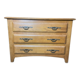 Rustic solid oak chest of drawers