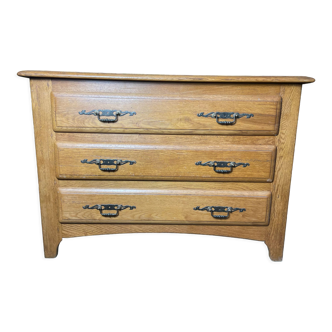 Rustic solid oak chest of drawers