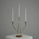 Brass and Teak Candelabra by Gunnar Ander for Ystad-Metall, Sweden, 1950s