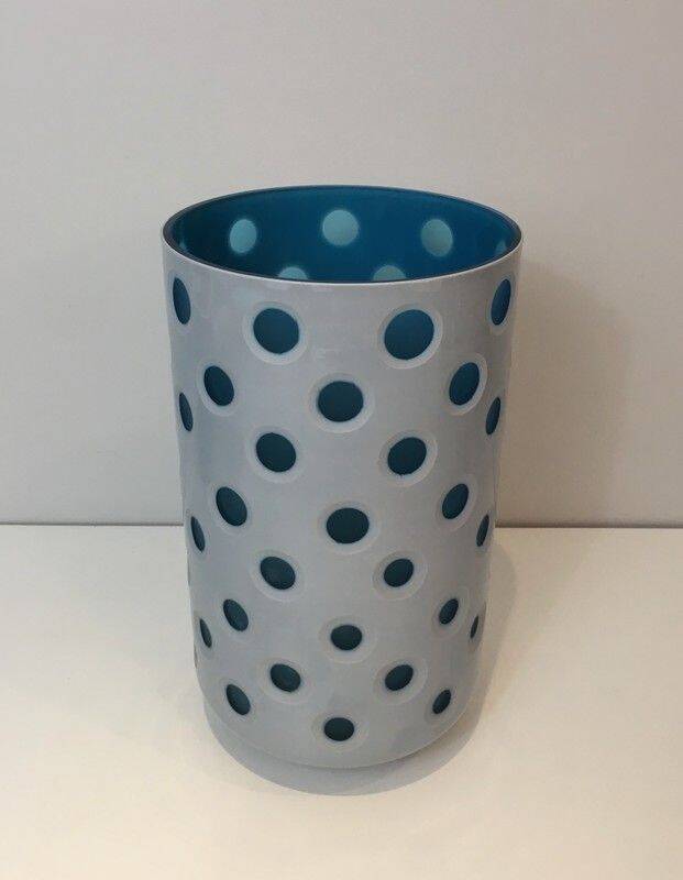 Vase design en verre overlay