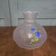 Vintage globe with blue flowers – Frosted glass lampshade in a romantic style