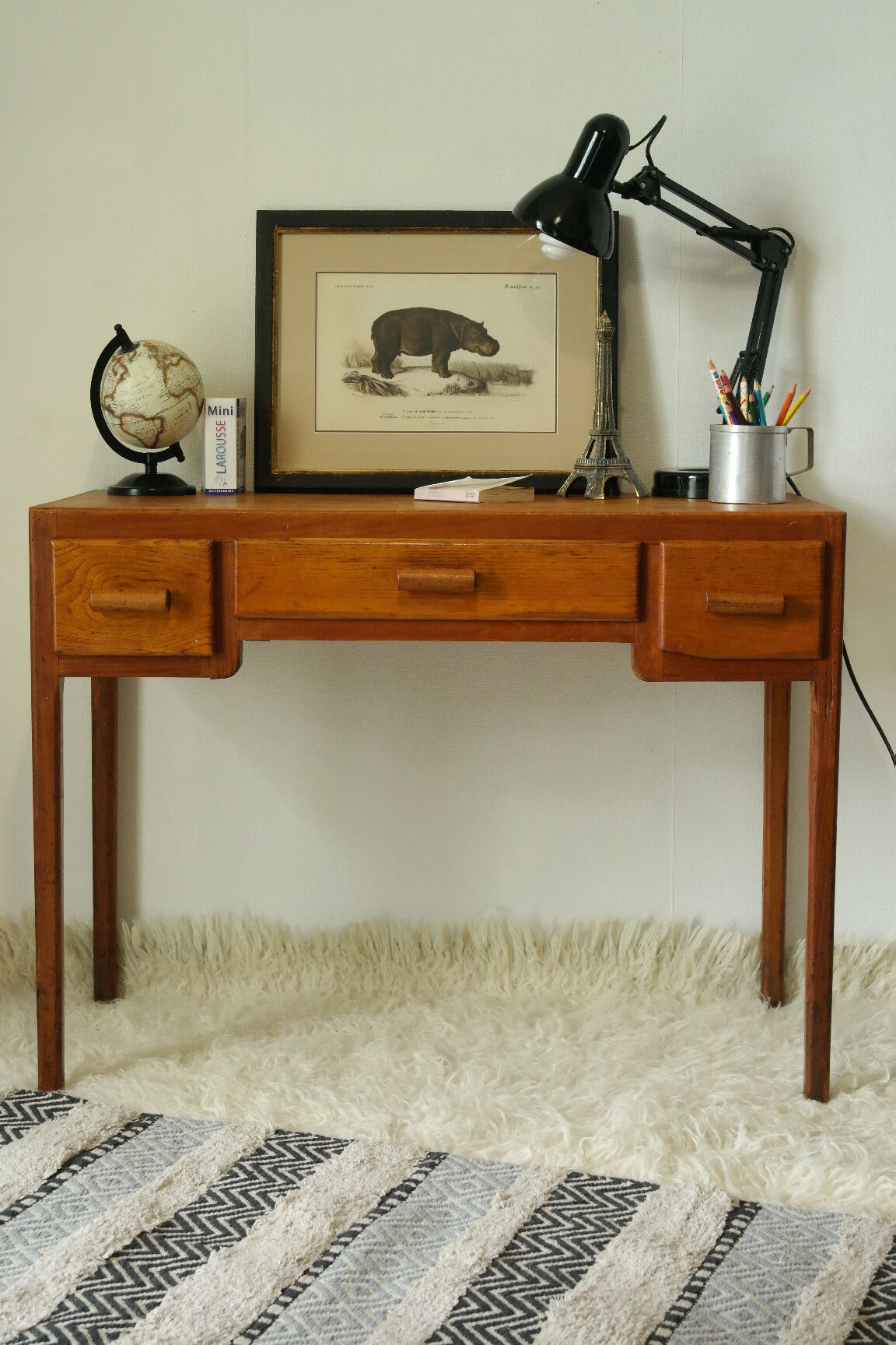 Vintage wooden children's desk