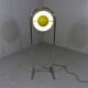Lampe de sol en pot de fleurs jaune Cosack des années 1960-70.