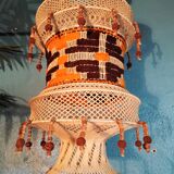 Scandinavian pendant lamp macramé, 1960s