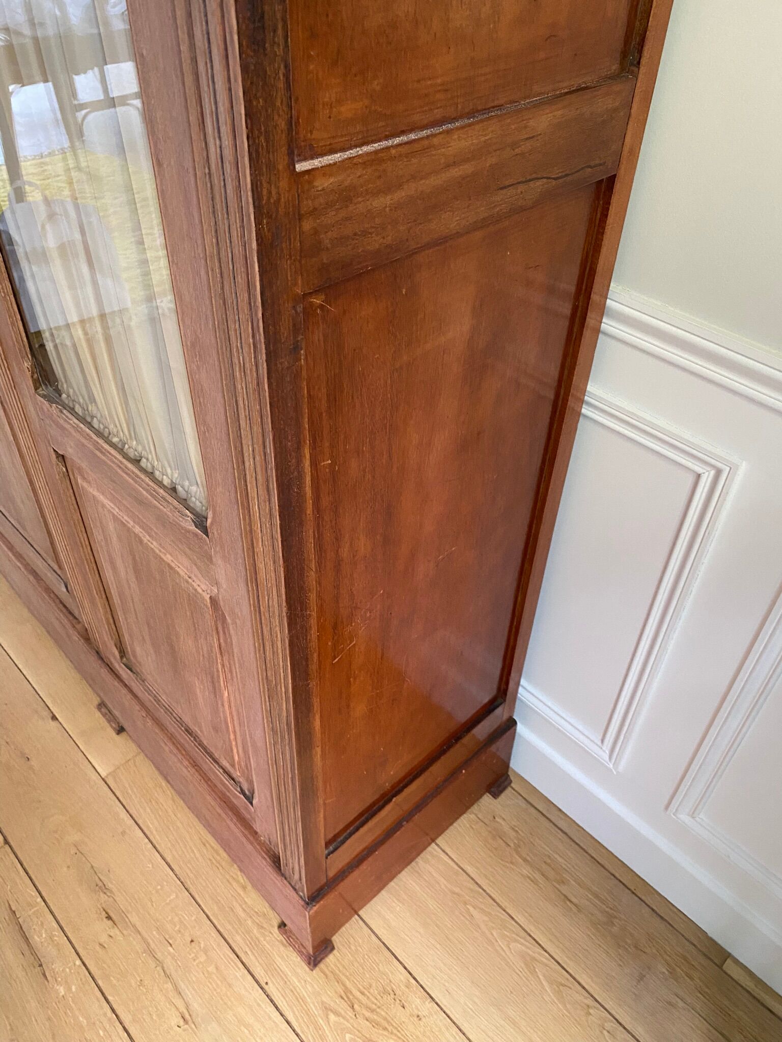 Showcase three vintage glass doors