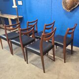 6 scandinavian vintage chairs circa 1970