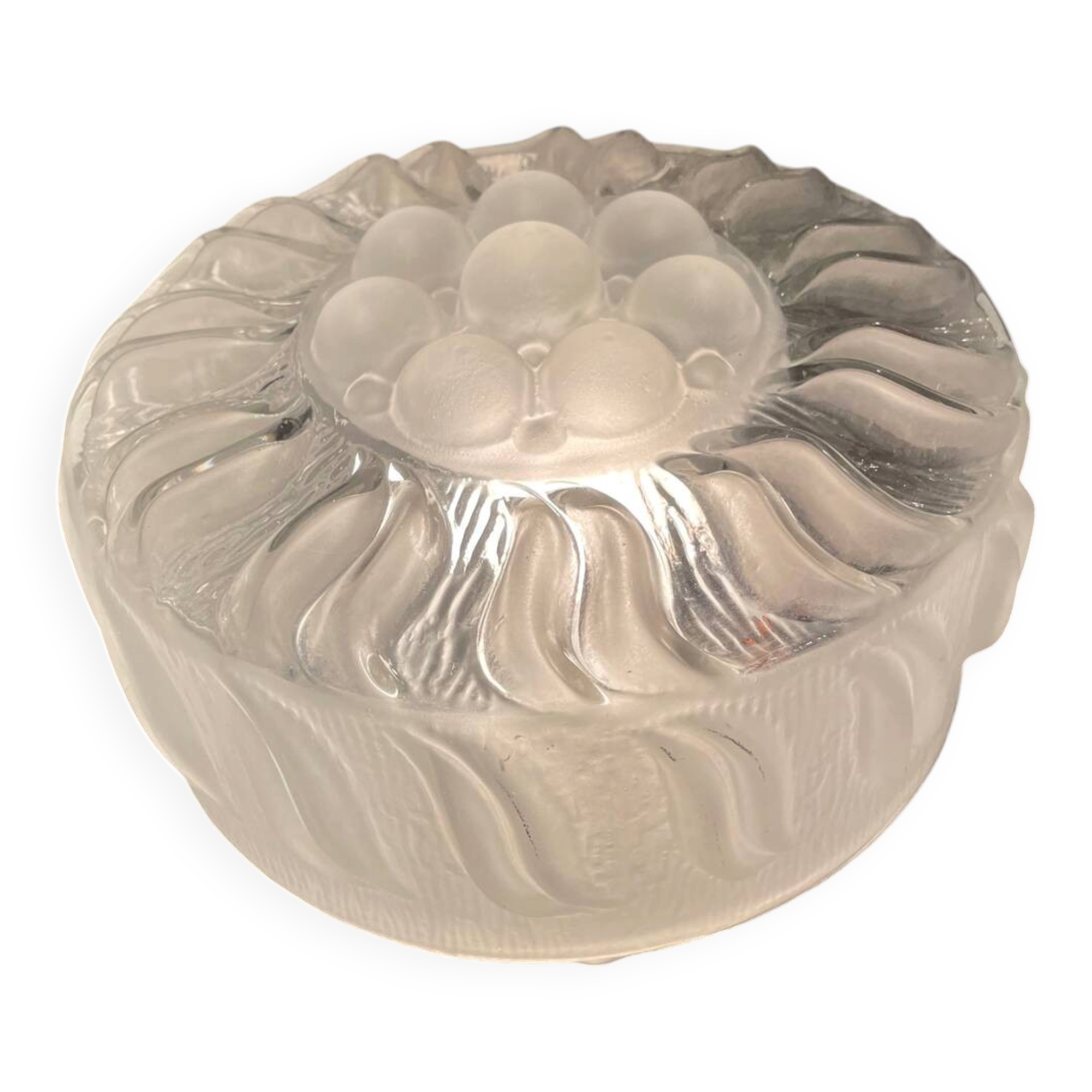 Art Deco pressed glass ceiling light Lumisec