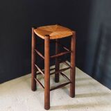 Brutalist bar stool by Charles Dudouyt, France, 1940s.