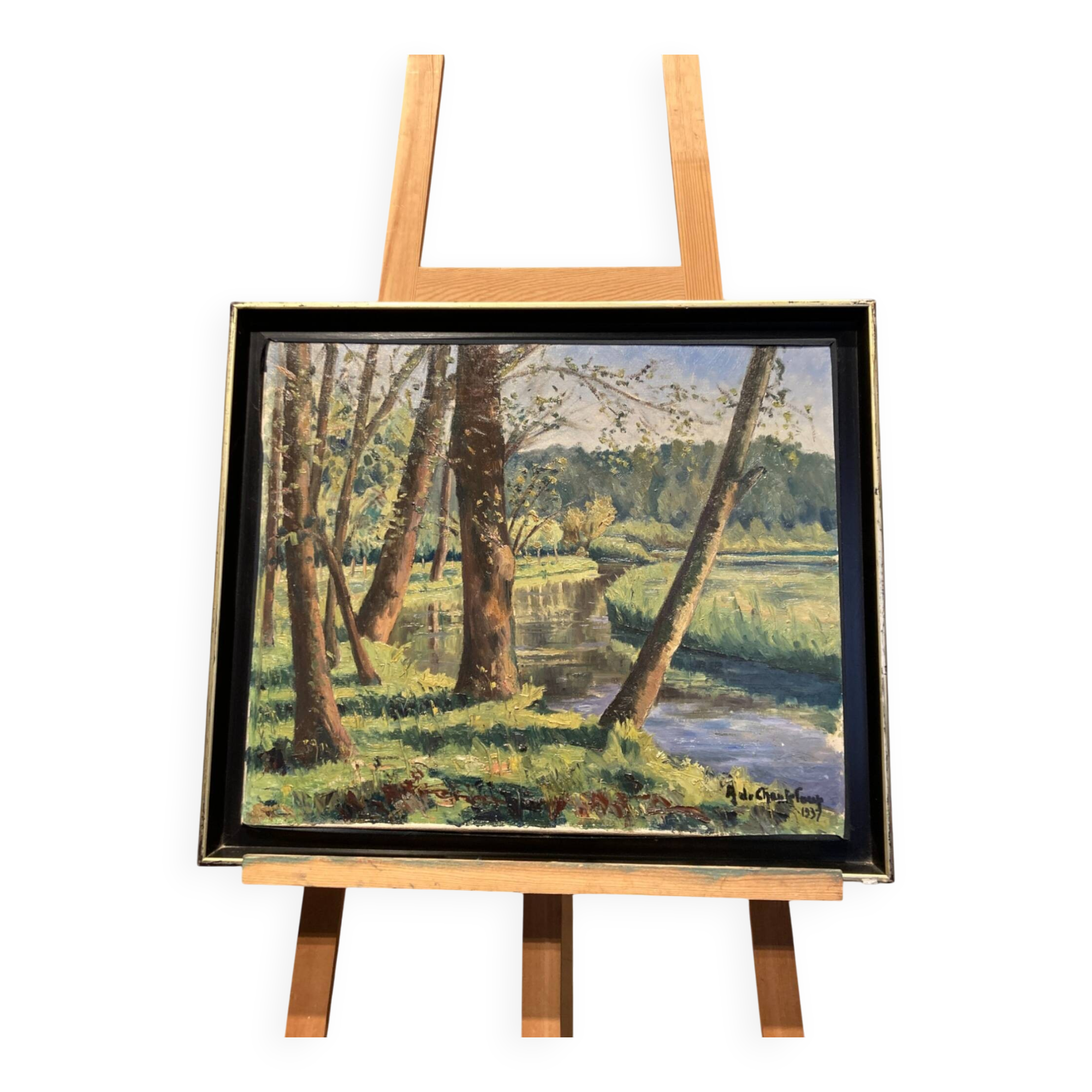 Oil on canvas signed A. de Chanteloup