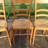 6 straw chairs