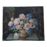 Chinese shadow painting and old roses