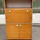 Secrétaire scandinave lumineux vintage avec 3 portes 1960