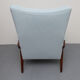 1950s highjack armchair light blue, completly restored