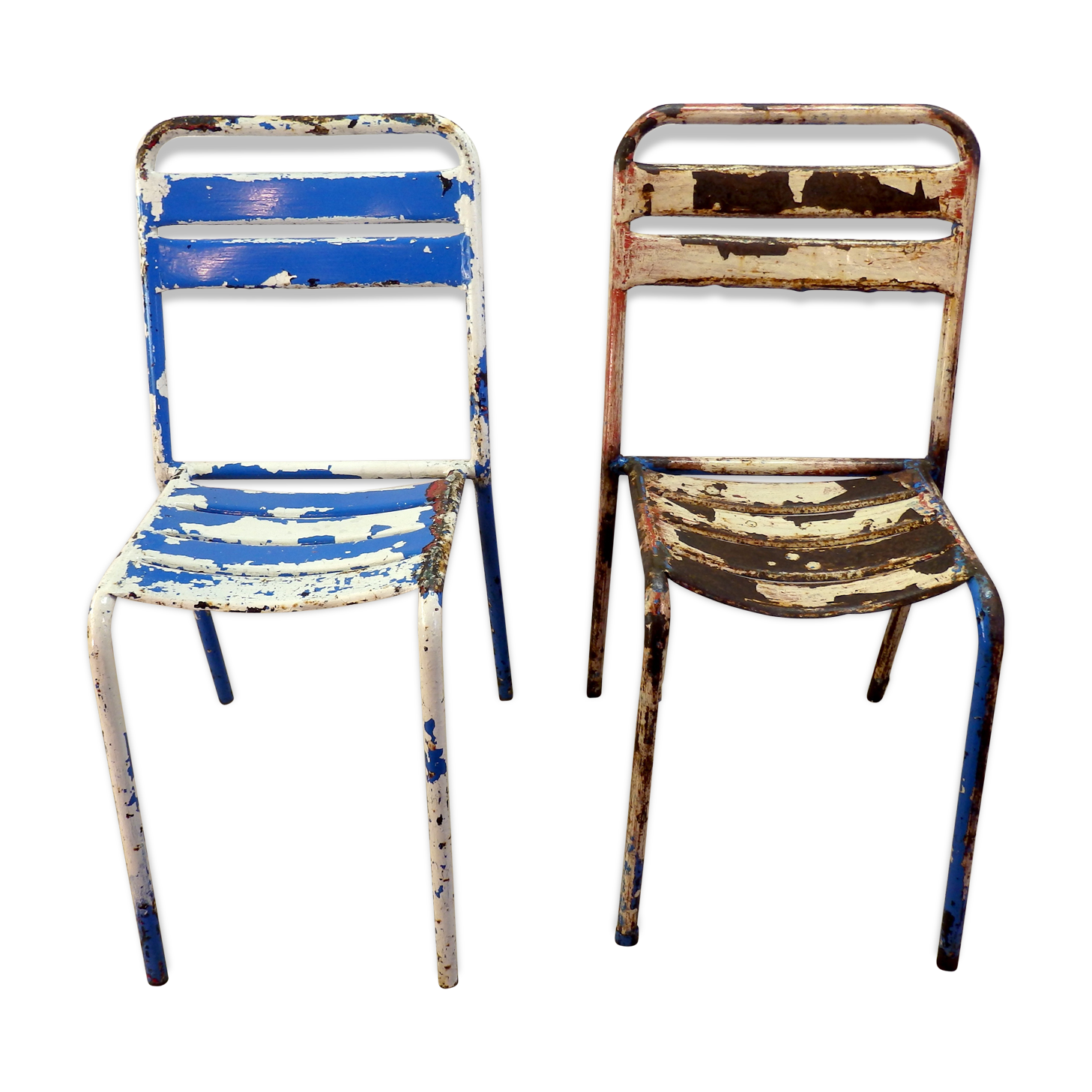 Duo de chaises métal Tolix