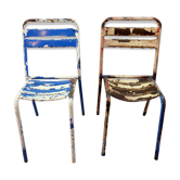Duo de chaises métal Tolix