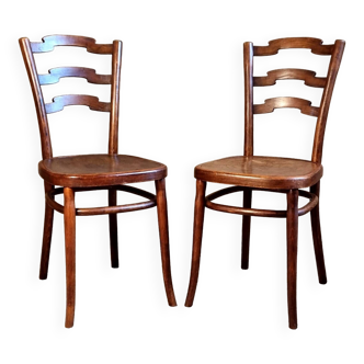 Pair of Horgen-Glaris bistro chairs early 20th century