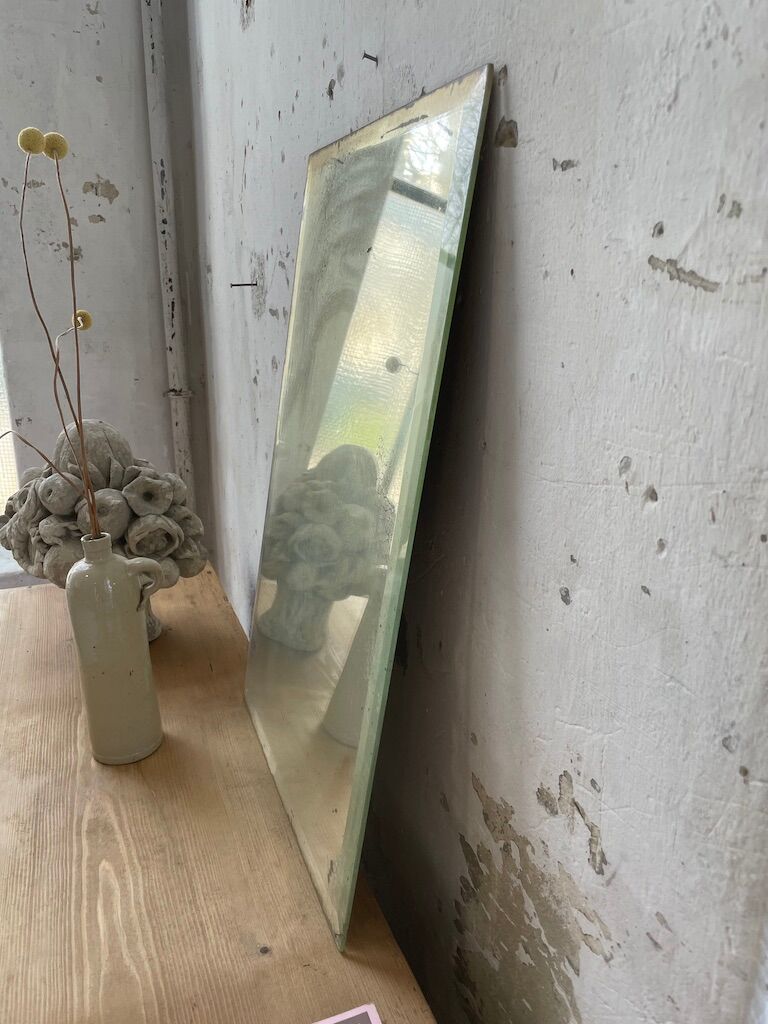 Very stung old bevelled mirror 39x60cm