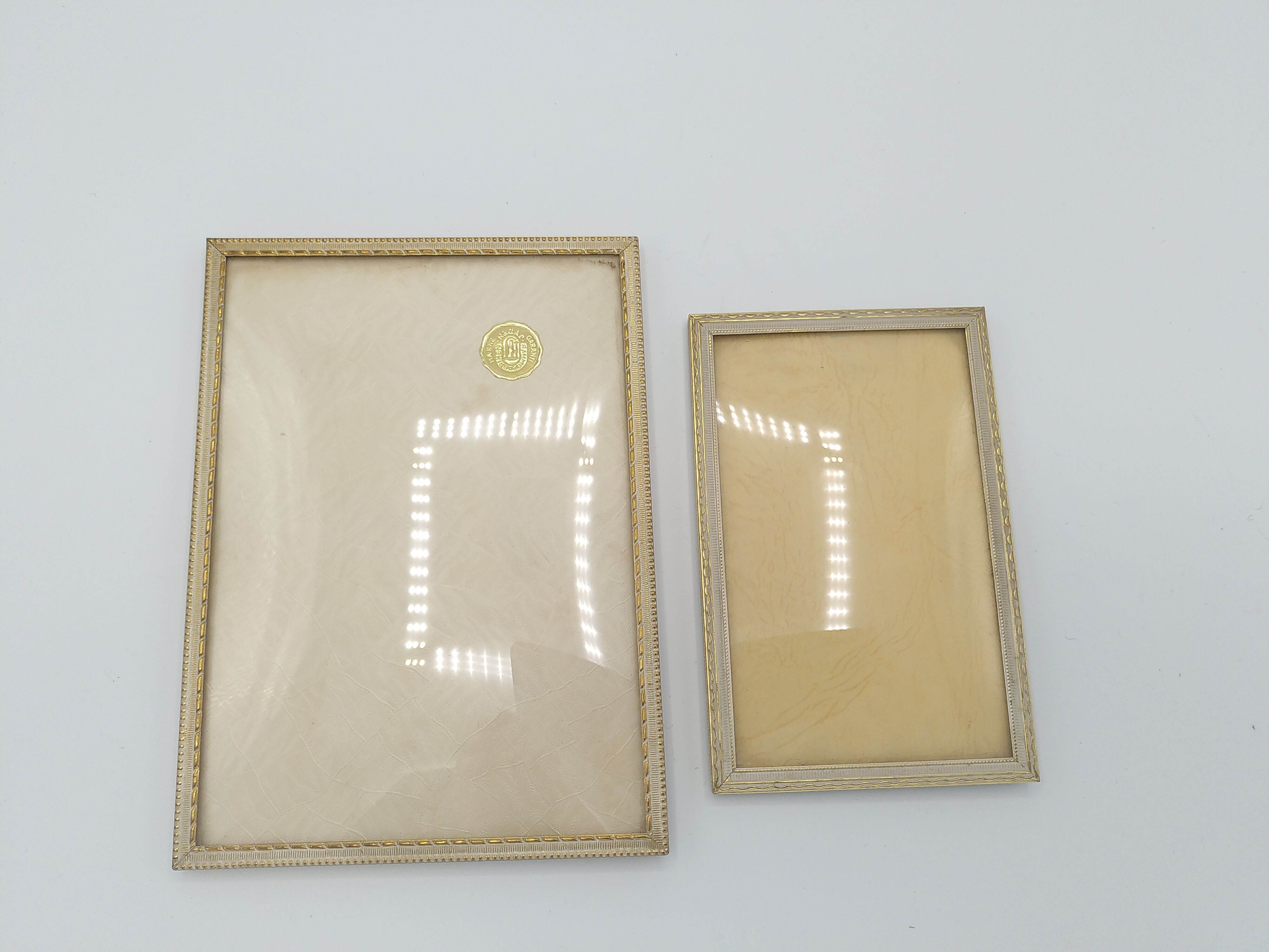 Gilded frames with curved glass, Denmark - 50s