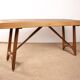 Large extendable dining table in oak by Guillerme and Chambron 1960.
