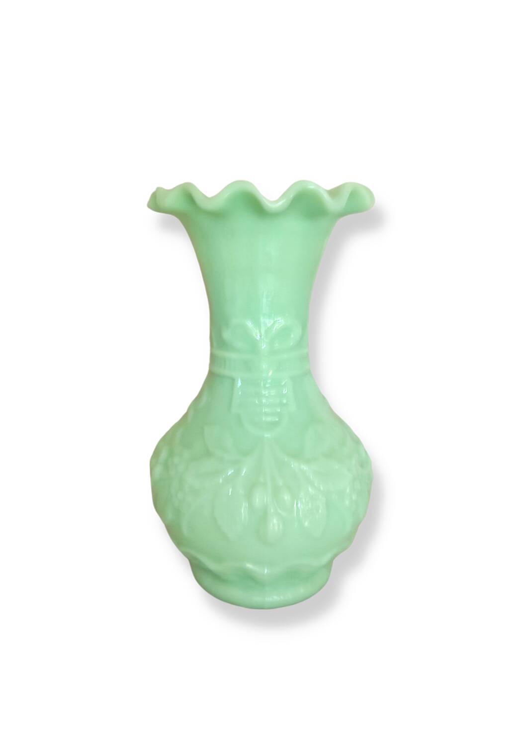 Vase en verre opalin Art Nouveau Portieux Vallerysthal