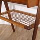 Vintage teak and rattan bedside, 1960