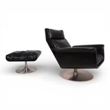 Kaufeld Siesta 62 leather lounge chair by Jacques Brule, 1960