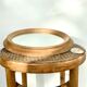 Oval wooden mirror 31x37cm