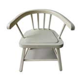 Wooden children's chair, white patina, 60s