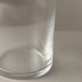 Clear Murano glass decanter with stopper - Italian 1980s liqueur bottle, fluted texture, decorative glass art