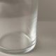 Clear Murano glass decanter with stopper - Italian 1980s liqueur bottle, fluted texture, decorative glass art
