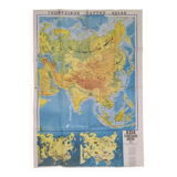 School map of Asia in Greek (front and back)