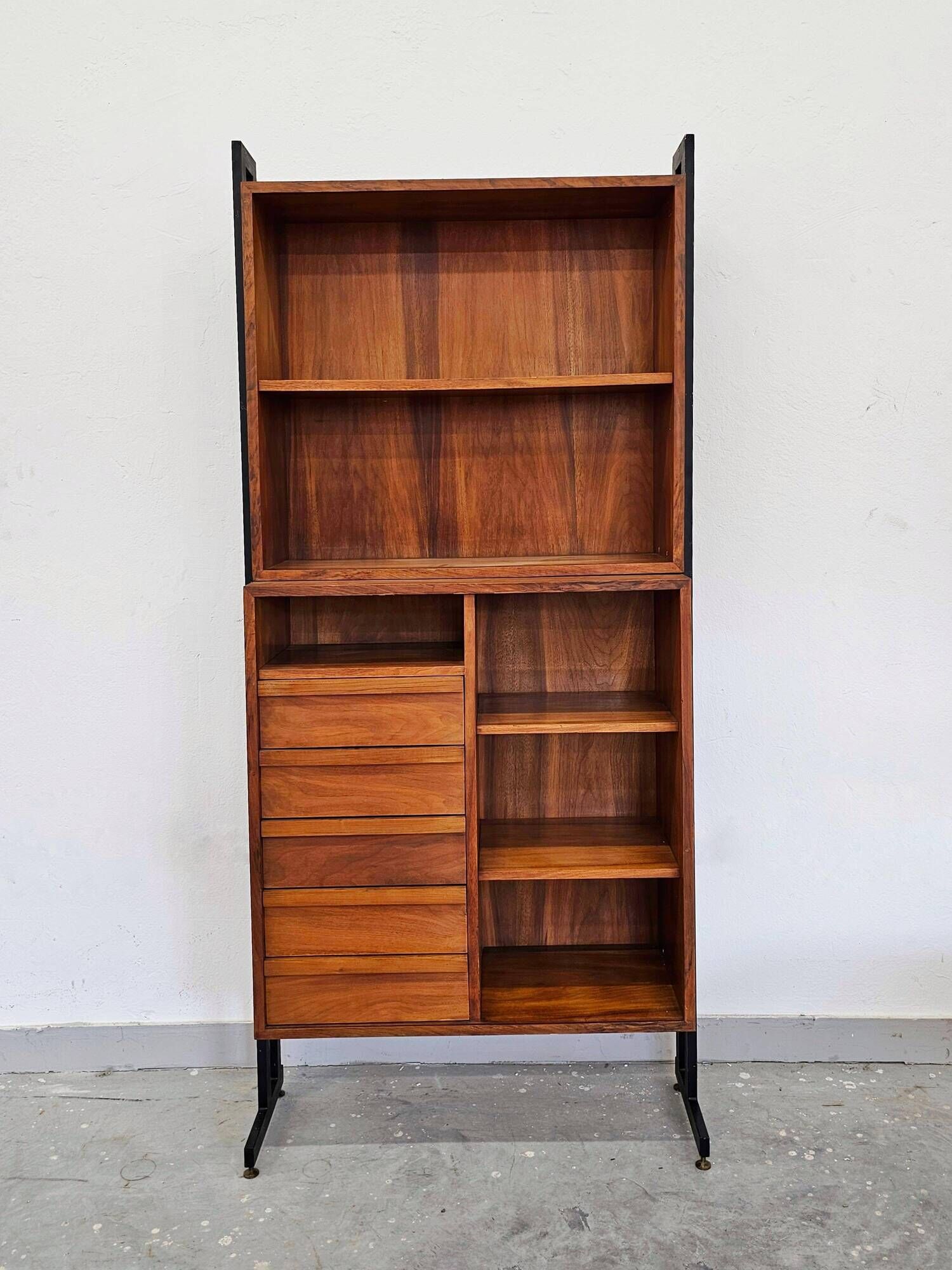 Mid Century Modern Walnut Library 1960s