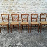 Set of 15 straw chairs