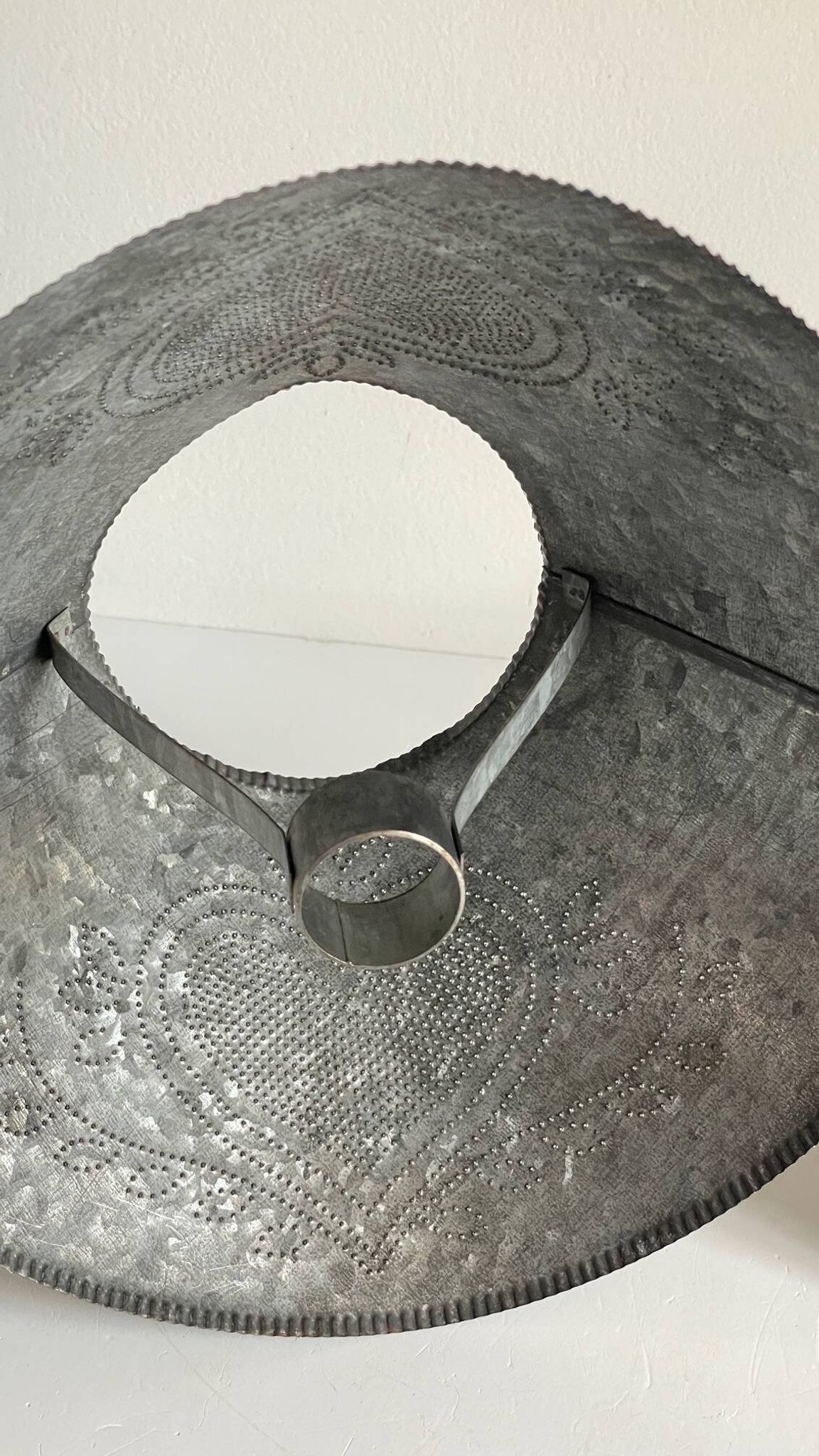 LAMPE Coeur ZINC Vintage