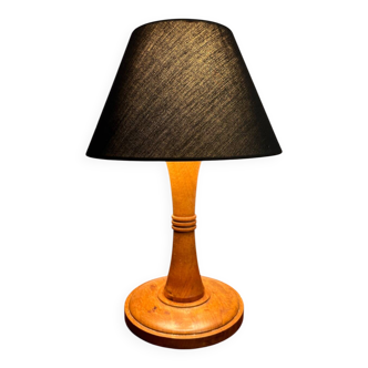 Small wooden table lamp from the 60s