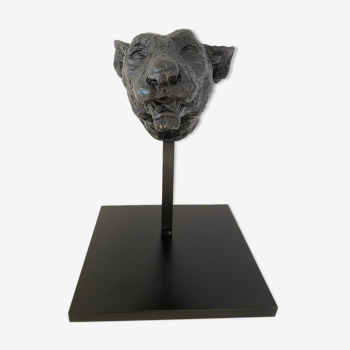 Sculpture contemporaine puma en bronze